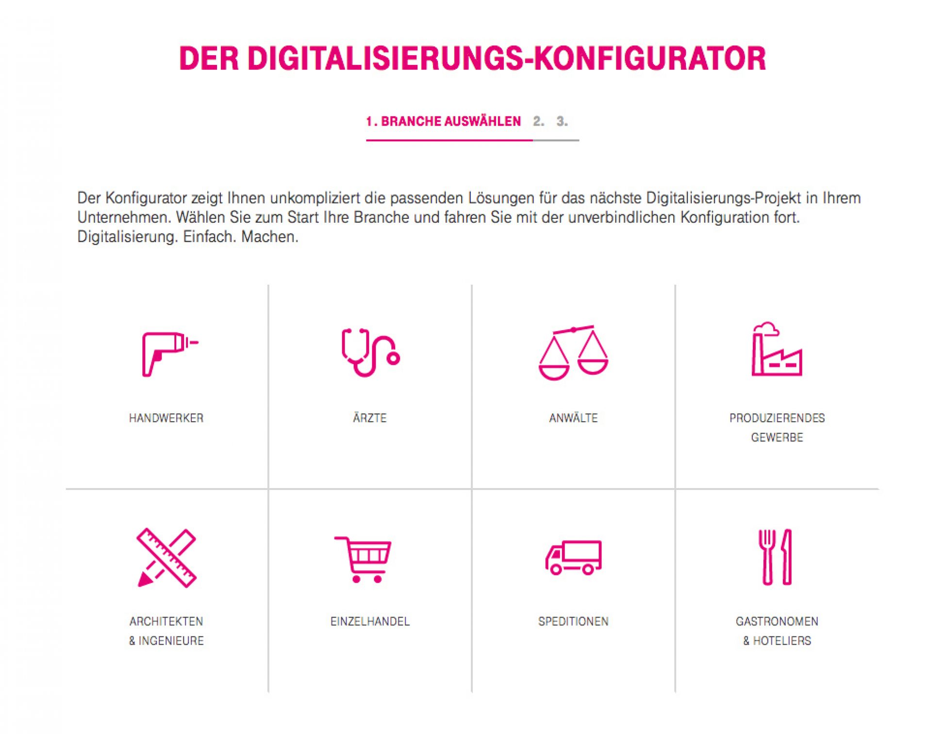 Fischer Appelt Telekom Digitalsierungs Konfigurator
