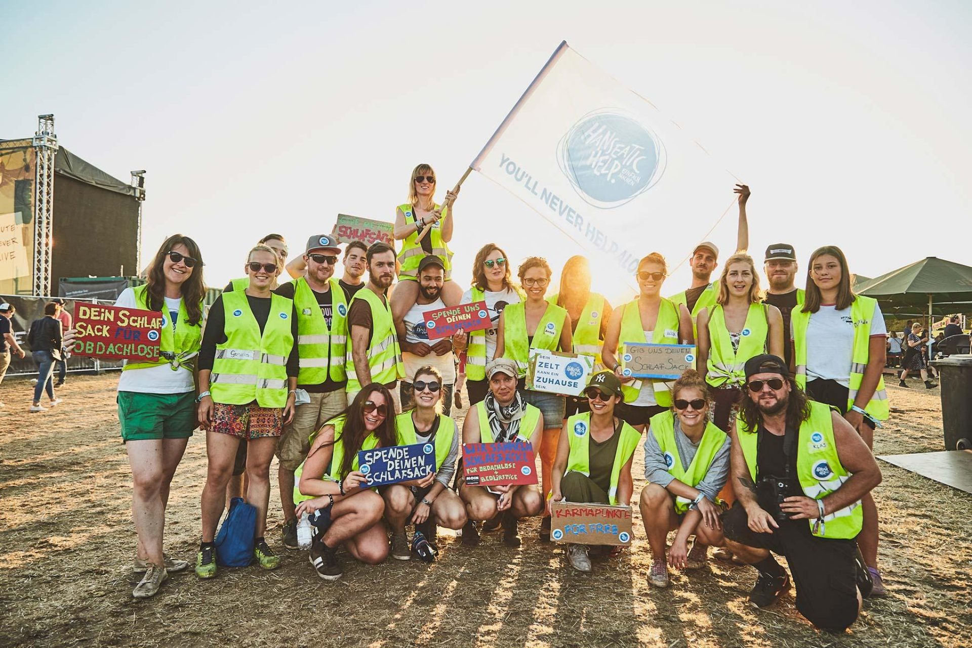 Hanseatic Help Team auf dem Deichbrand Festival Gelände